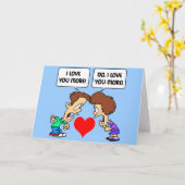 Carte drôle, je t'aime (Fleur jaune)