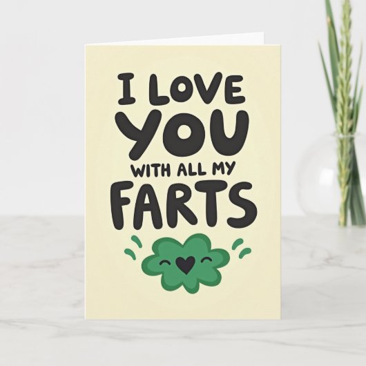 Carte drôle je t'aime pet (Devant)