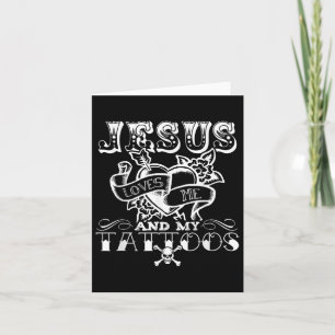 Carte Drôle Jésus M'Aime Et Mes Tatouages