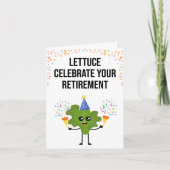 Carte Drôle Jeu de Lettuce Retraite Plier Salutation (Devant)