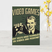 Carte Drôle jeu vidéo dire (Fleur jaune)