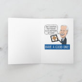 Carte Drôle Joe Biden et son ami Obama Anniversaire (Intérieur)