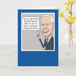 Carte Drôle Joe Biden et son ami Obama Anniversaire