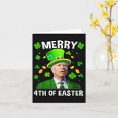 Carte Drôle Joe Biden Jour de la Saint Patrick Joyeux 4è (Fleur jaune)