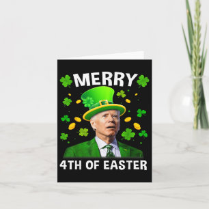 Carte Drôle Joe Biden Jour de la Saint Patrick Joyeux 4è