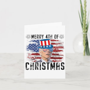 Carte Drôle Joe Biden Joyeux 4 de Noël 4 juillet