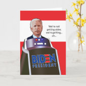 Carte Drôle Joe Biden sur la colline Président Anniversa (Fleur jaune)
