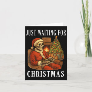Carte Drôle Jouer Squelette En Attendant Noël