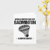 Carte Drôle Joueur Badminton Love Shuttle Design 12 (Fleur jaune)