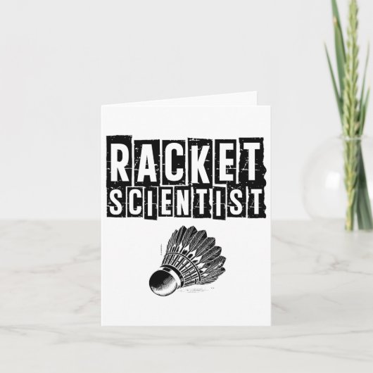 Carte Drôle Joueur Badminton Love Shuttle Design 13 (Devant)