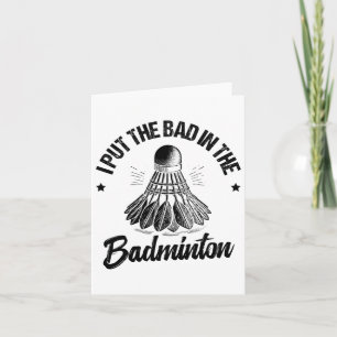 Carte Drôle Joueur Badminton Love Shuttle Design 14
