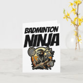 Carte Drôle Joueur Badminton Love Shuttle Design 26 (Fleur jaune)