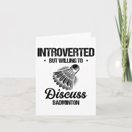 Carte Drôle Joueur Badminton Love Shuttle Design 27 (Devant)