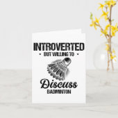 Carte Drôle Joueur Badminton Love Shuttle Design 27 (Fleur jaune)