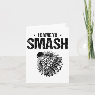 Carte Drôle Joueur Badminton Love Shuttle Design 5