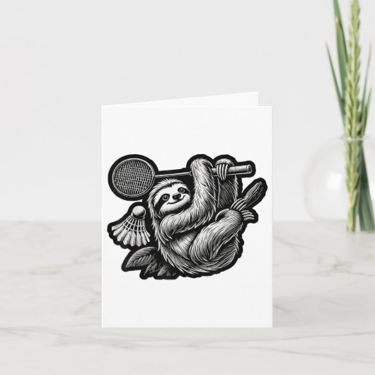 Carte Drôle Joueur Badminton Love Shuttle Design _7 (Devant)