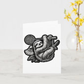 Carte Drôle Joueur Badminton Love Shuttle Design _7 (Fleur jaune)