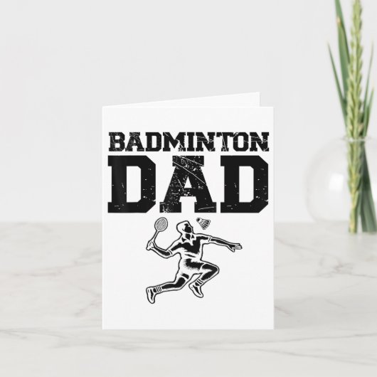 Carte Drôle Joueur Badminton Love Shuttle Design 9 (Devant)