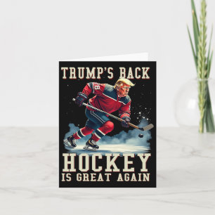 Carte Drôle Joueur Trump Cool Vintage de hockey sur glac