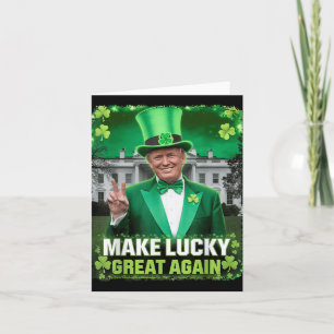 Carte Drôle Jour de la Saint Patrick irlandais Trump Lep