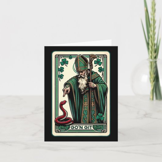 Carte Drôle Jour de la Saint Patrick Tarot Card Go'n Git (Devant)
