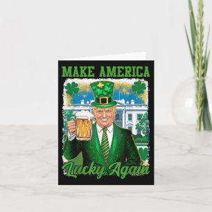 Carte Drôle Jour de la Saint Patrick Trump White House I