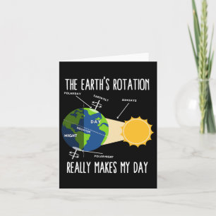 Carte Drôle Jour des terres de rotation de la Terre Prof