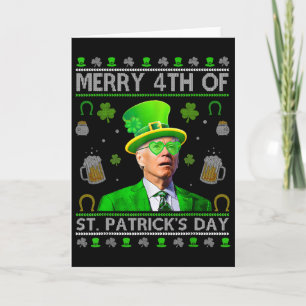 Carte Drôle Joyeux 4ème jour de la Saint-Patrick Joe Bid