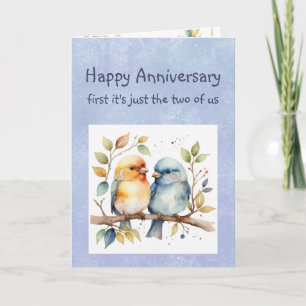 Carte Drôle Joyeux Anniversaire Amour Mignonne Lovebirds