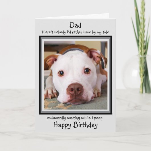 Carte Drôle Joyeux Anniversaire Chien Papa Black Cute Ch (Devant)