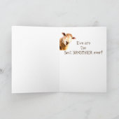 Carte Drôle Joyeux Anniversaire Ewe sont LE MEILLEUR FRÈ (Intérieur)