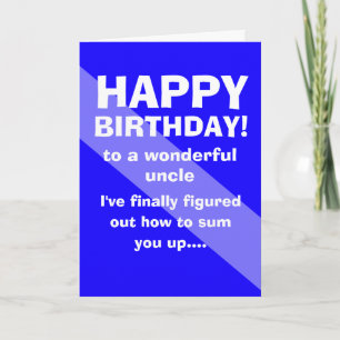 Carte drôle Joyeux anniversaire oncle préféré