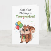 Carte Drôle Joyeux Anniversaire Squirrel Pun (Devant)