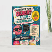 Carte Drôle Joyeux Anniversaire Une Année de Plus (Devant)