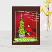 Carte Drôle Joyeux Noël Turtle Conseil non sollicité (Fleur jaune)