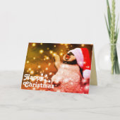 Carte Drôle Joyeux Père Noël Pingouin&Merry Noël Unique (Devant)