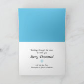 Carte Drôle Joyeux Pingouin De Ski De Noël À Santa Hat (Intérieur)