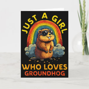 Carte Drôle Juste Une Fille Qui Aime Les Marmottes Joyeu