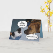 Carte Drôle Kitten et Chien 39e Anniversaire Vieillissem (Fleur jaune)
