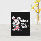 Carte Drôle lapin de Pâques - Ce Que Le Fluff (Fleur jaune)