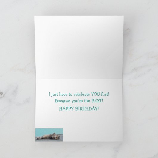 Carte Drôle Lazy Chat pour papa Anniversaire (Intérieur)