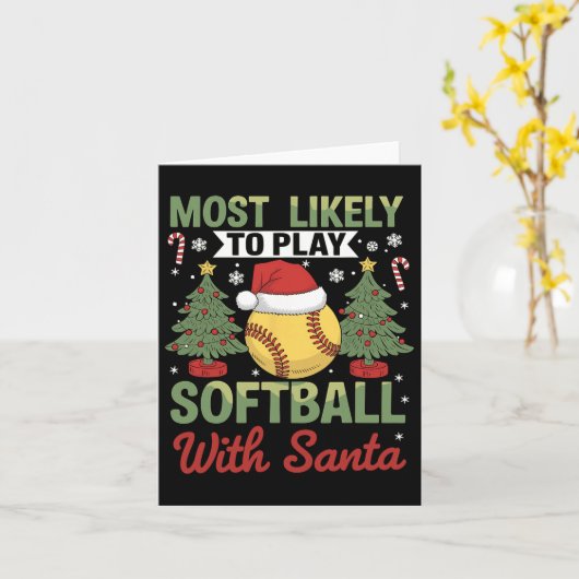 Carte Drôle Le Plus Probable À Jouer Au Softball Avec Pè (Fleur jaune)