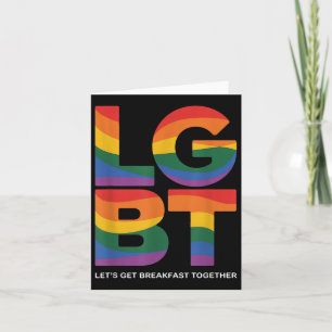 Carte Drôle Lgbt Mets Le Petit Déjeuner Ensemble