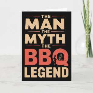 Carte Drôle L'homme Le Mythe La Légende Bbq Fête Des Pèr