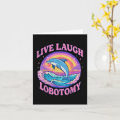Carte Drôle Live Rire Lobotomy Dolphin Super (Fleur jaune)