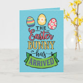 Carte Drôle Llama : Le Lapin De Pâques Est Arrivé (Fleur jaune)