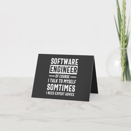 Carte Drôle logiciel de programmation ingénieur cadeau (Devant)