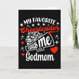 Carte Drôle Ma pom-pom girl préférée m'appelle Godmom Ch