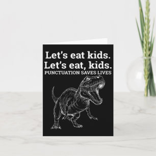 Carte Drôle Mangeons Ponctuation Enfants Sauve des vies 