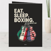 Carte Drôle Manger Dormir Répéter Boxe (Dos)
